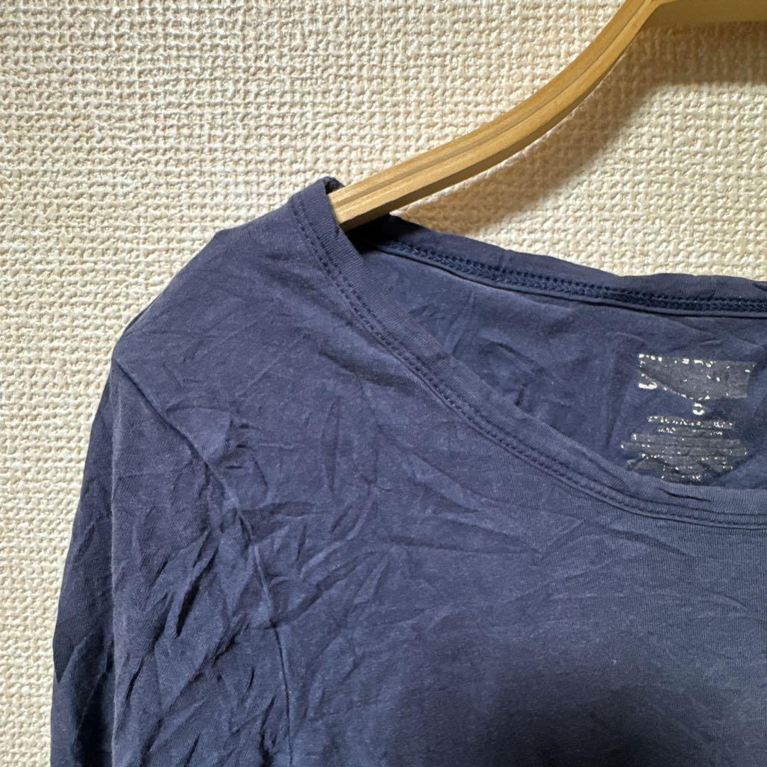 ⭐️1点もの⭐️ネイビー 長袖 Tシャツ カジュアル レディース シンプル — image 5