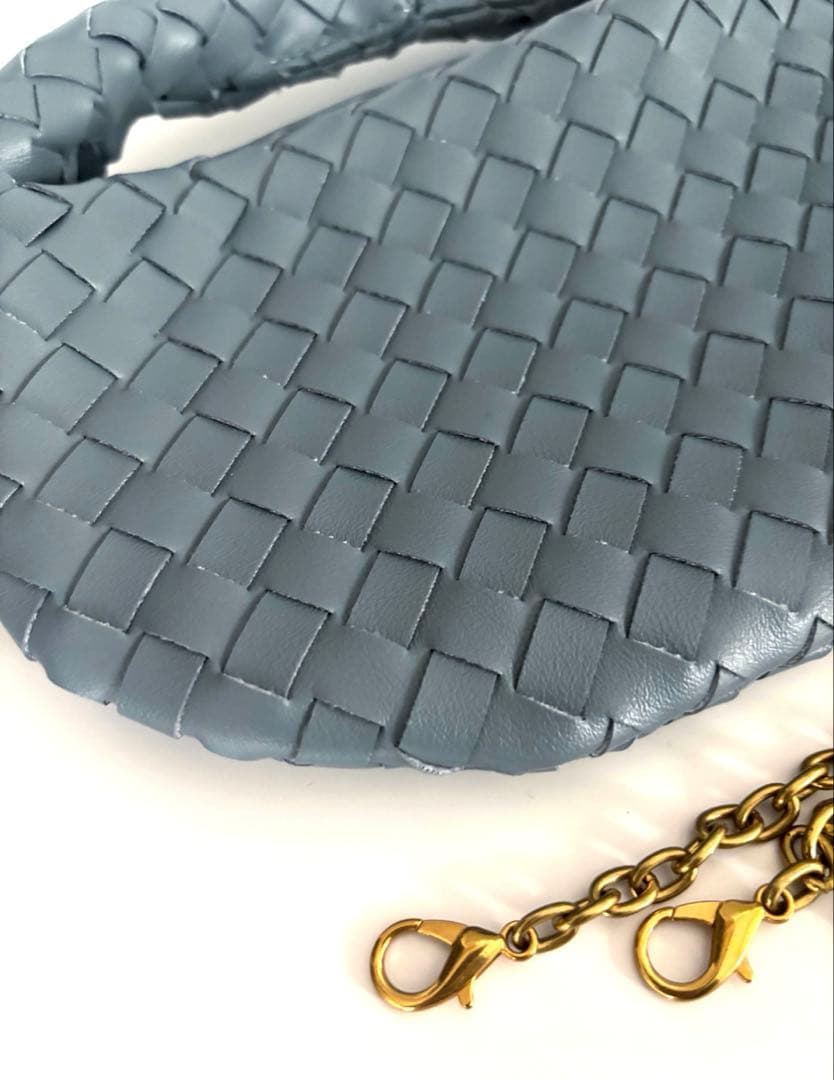 新品☆チェーンショルダー付きメッシュバッグ 編み込みバッグ Rakuten 楽天 — image 4