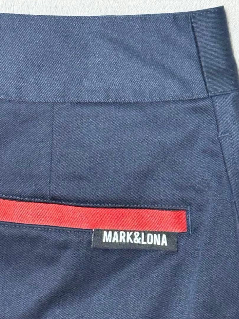 MARK&LONA プリーツスカート 36 (S) レッド×ネイビー — image 4