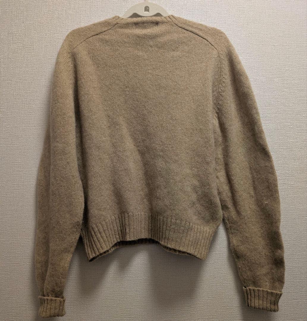 希少 90s ポロラルフローレン ウールニット セーター 刺繍ロゴ ベージュ L — image 4