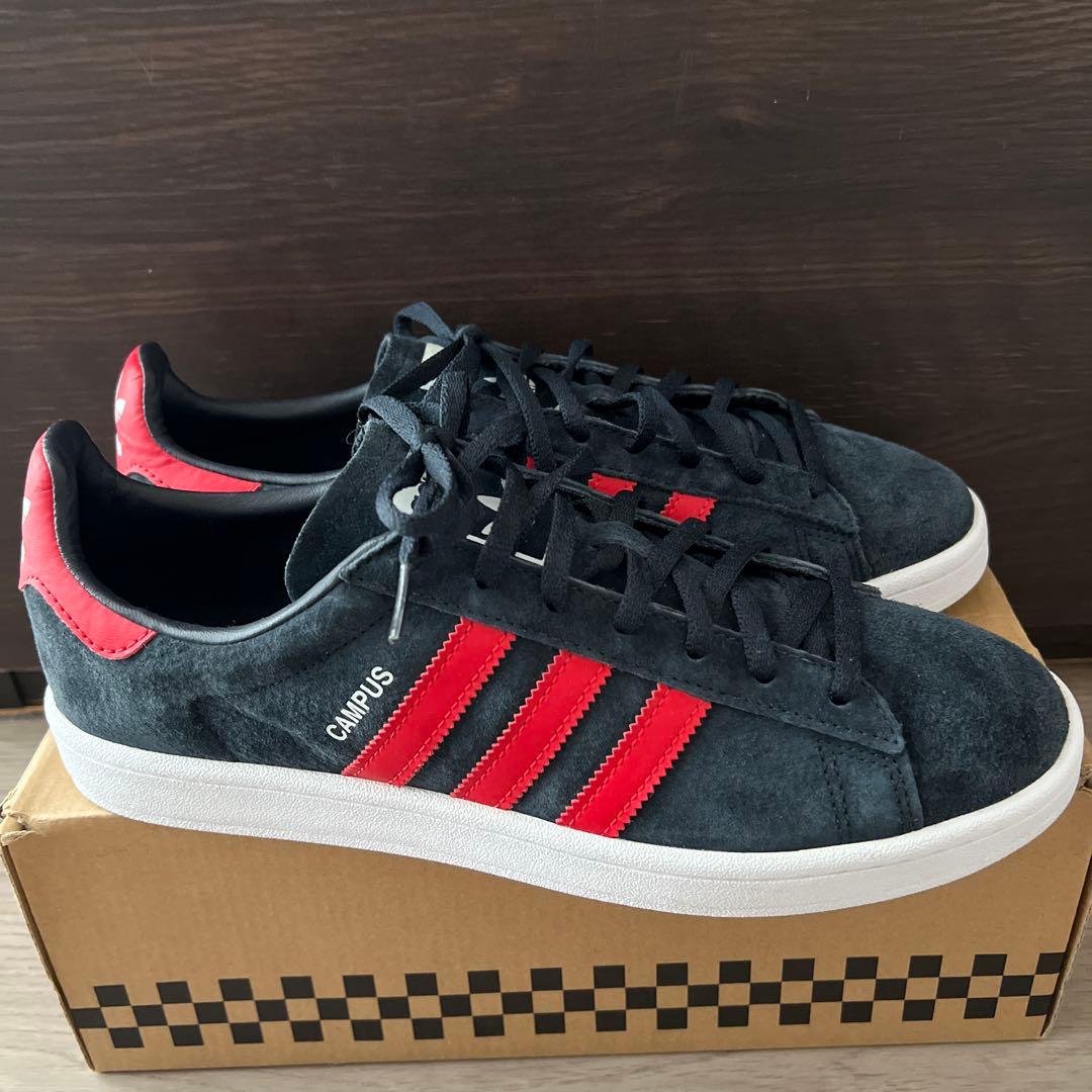 【新品未使用】 adidas originals キャンパス 赤×紺 スエード — image 3