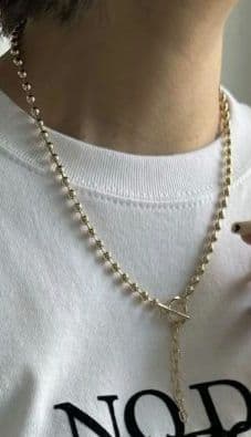 DouDou Y字ボールチェーンネックレス — image 2