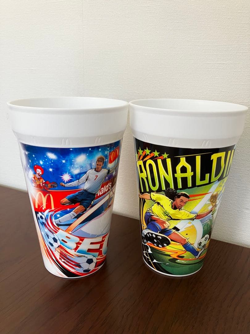 ★新品★マック W杯 コレクタブルカップ ベッカム ロナウジーニョ 2点 — image 2