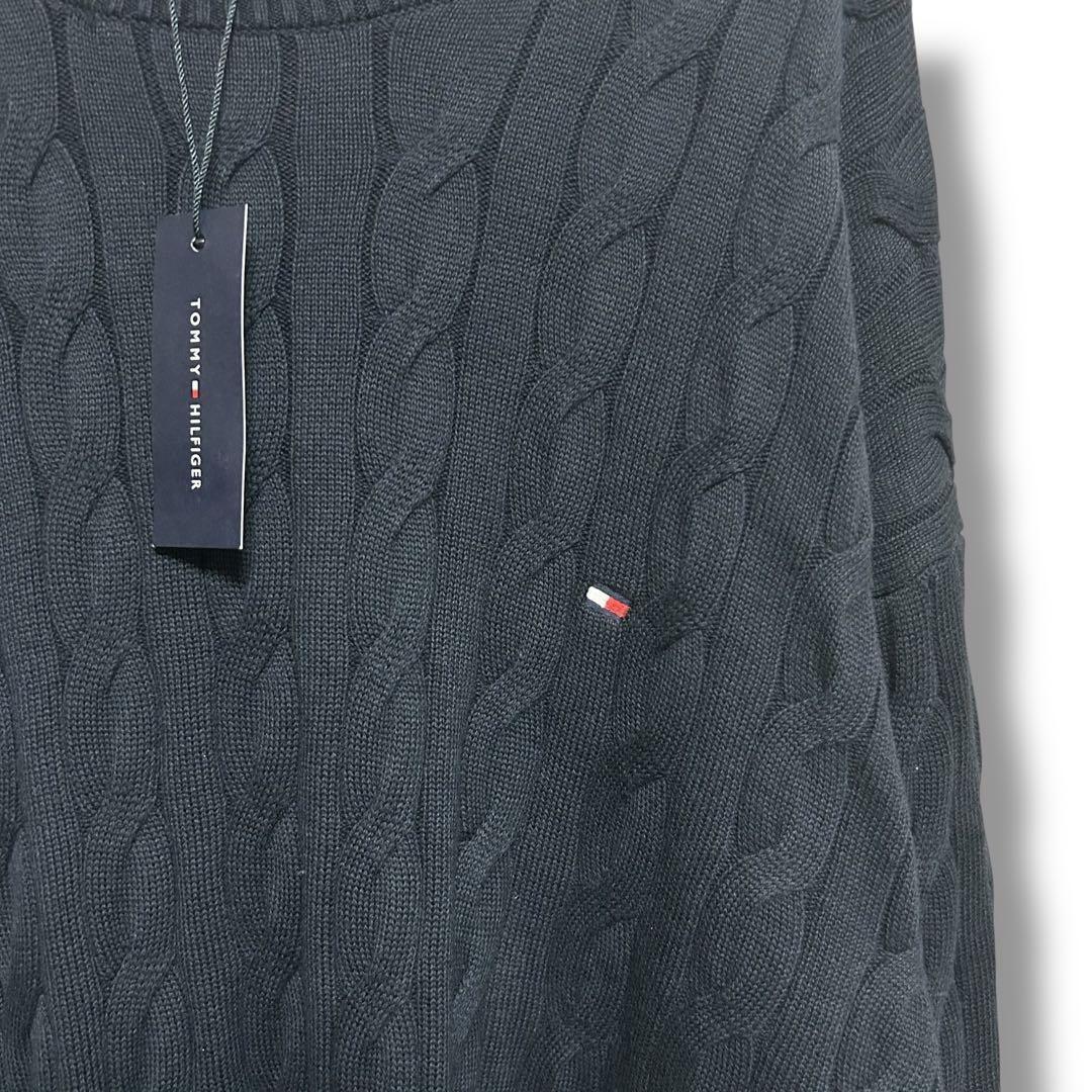 【新品】トミーヒルフィガー ケーブルニット クルーネック XXL ネイビー — image 5