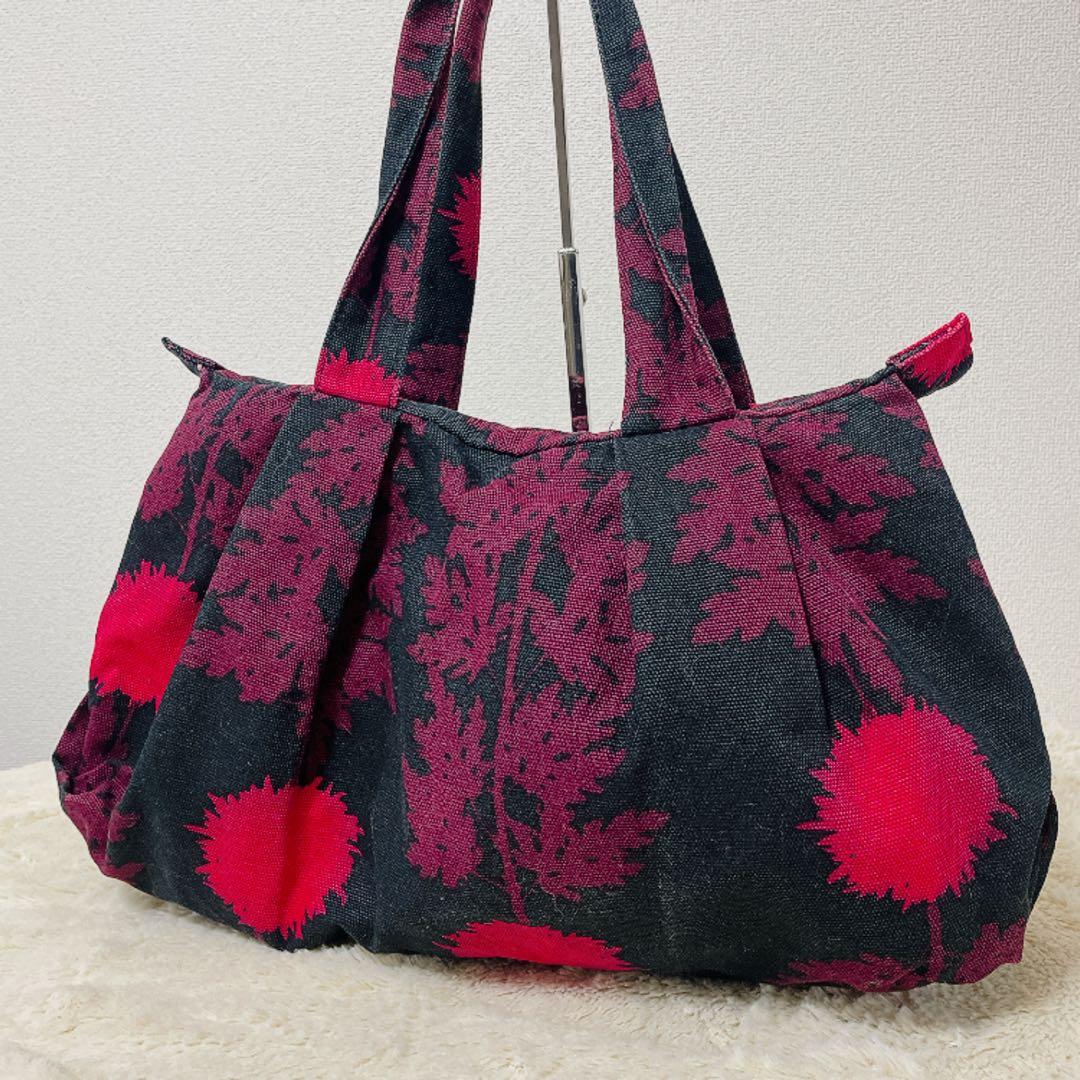 marimekko マリメッコ ハンドバッグ ボストン　菊 花柄 エストニア製 — image 2
