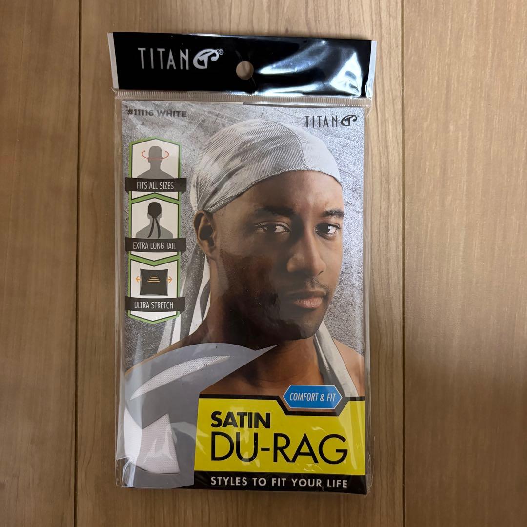 DU-RAG ドゥーラグ 黒 白 2点セット — image 3