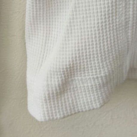 【美品】カルバンクライン ワッフル 長袖Tシャツ 白 L ロゴパッチ ロンT — image 5