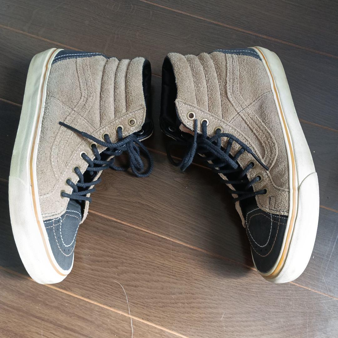 VANS SK8-HI ハイカットスニーカー ベージュ ネイビー — image 3