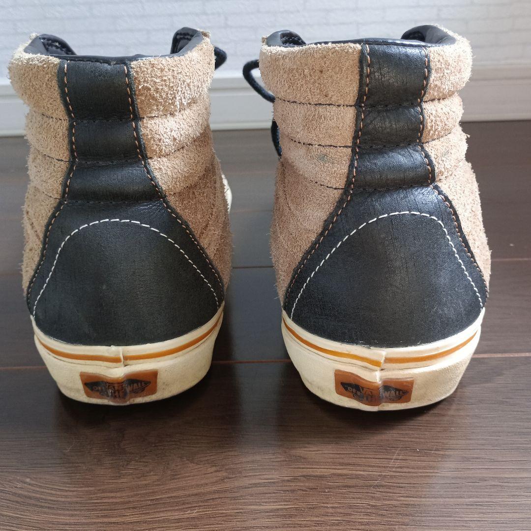 VANS SK8-HI ハイカットスニーカー ベージュ ネイビー — image 4