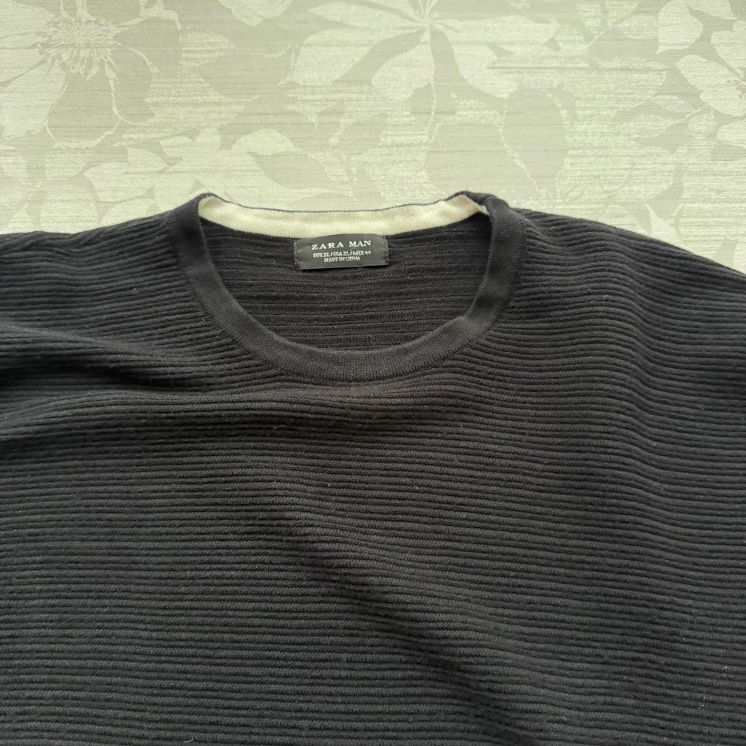 ZARA MAN ザラマン リブニット セーター ブラック XL 黒 — image 3