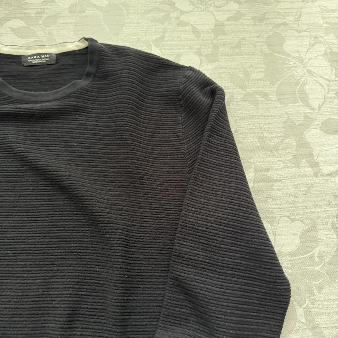 ZARA MAN ザラマン リブニット セーター ブラック XL 黒 — image 5