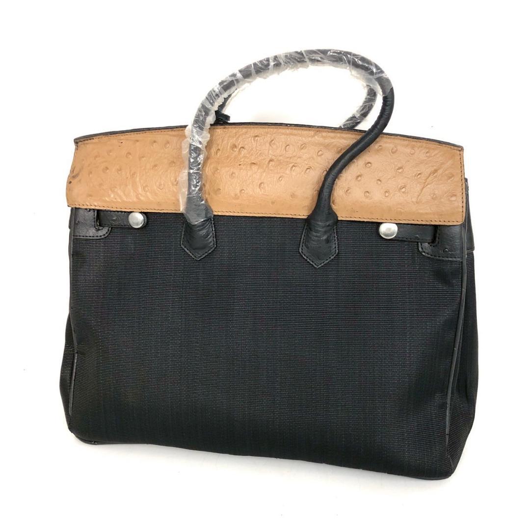 GRACIOUS グレイシャス ハンドバッグ オーストリッチ レザー キャメル — image 2