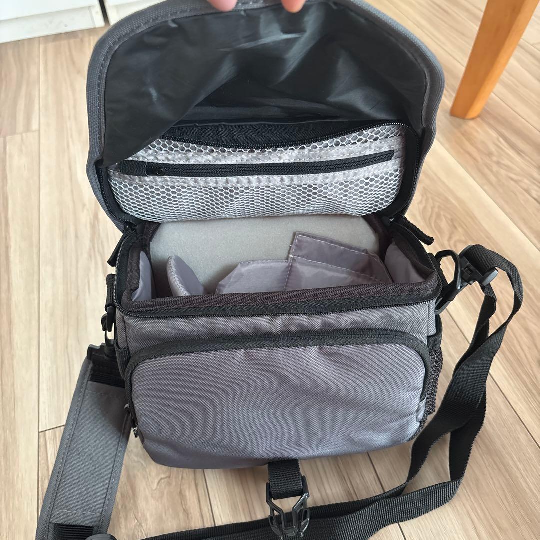 【美品】Vanguardカメラバッグ　青とグレー　仕切り付き — image 3