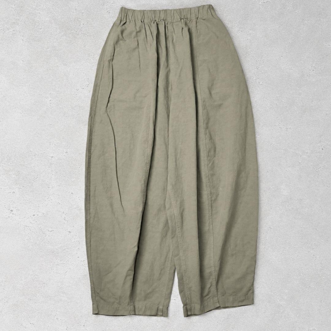 Curensology コットンリネンドロストパンツ　ワイドパンツ　トープ — image 2