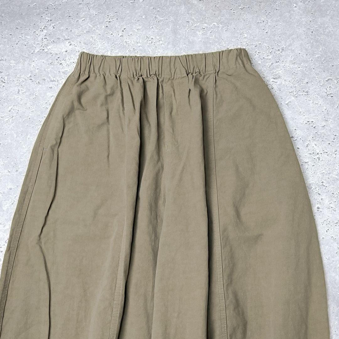 Curensology コットンリネンドロストパンツ　ワイドパンツ　トープ — image 3