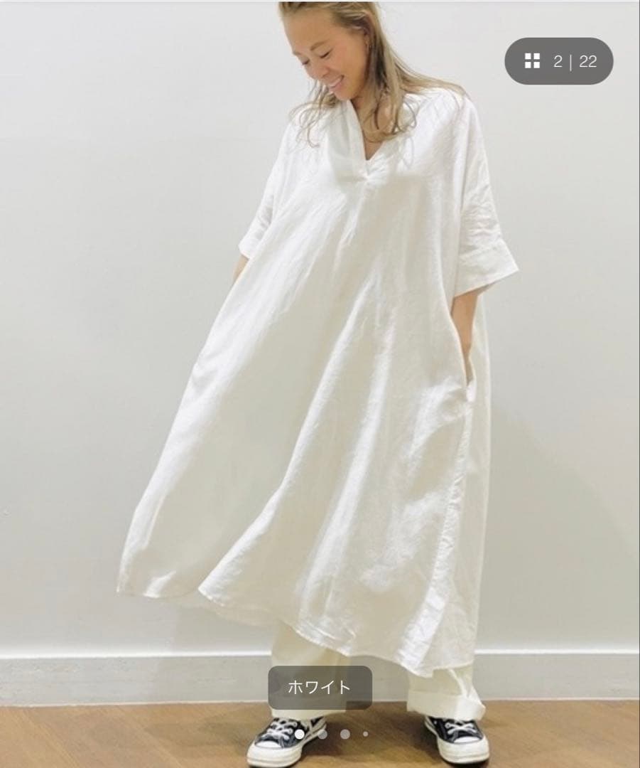 GAP FREE&FLOW リネン ポップオーバー ワンピース — image 3