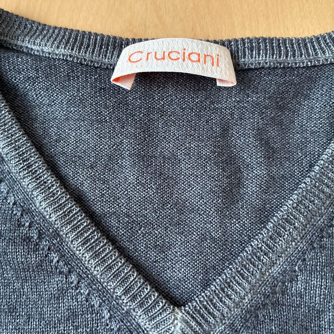 Cruciani Vネック ニット セーター グレー — image 2