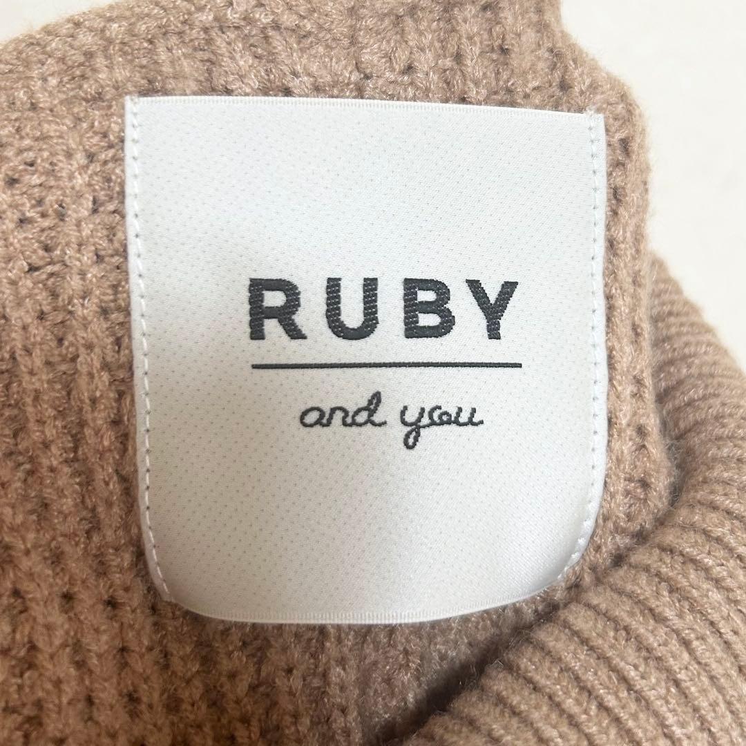 【RUBY AND YOU】タートルネックニットワンピース ブラウン — image 4