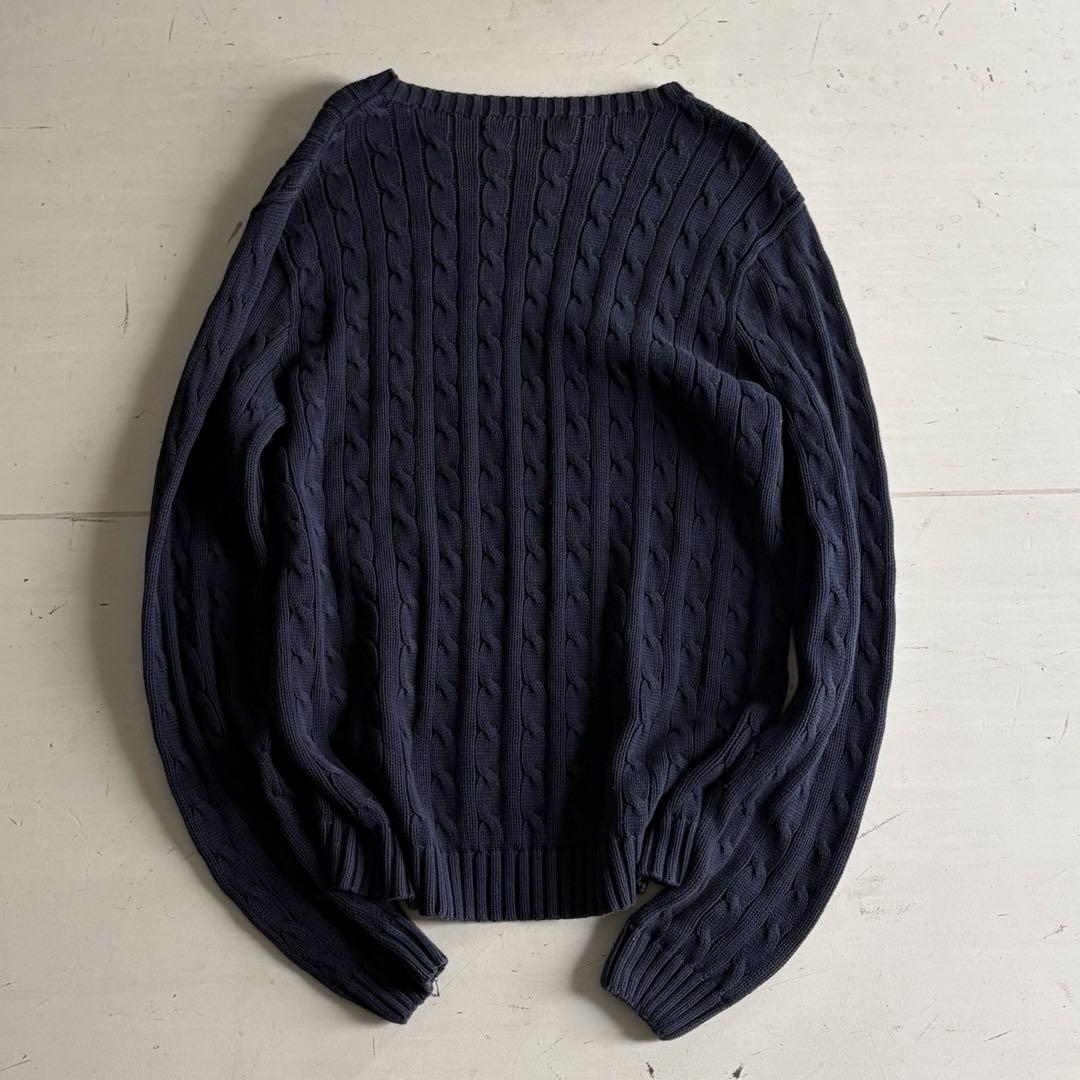 は*す様 90's POLO RALPH LAUREN ネイビーニット — image 4