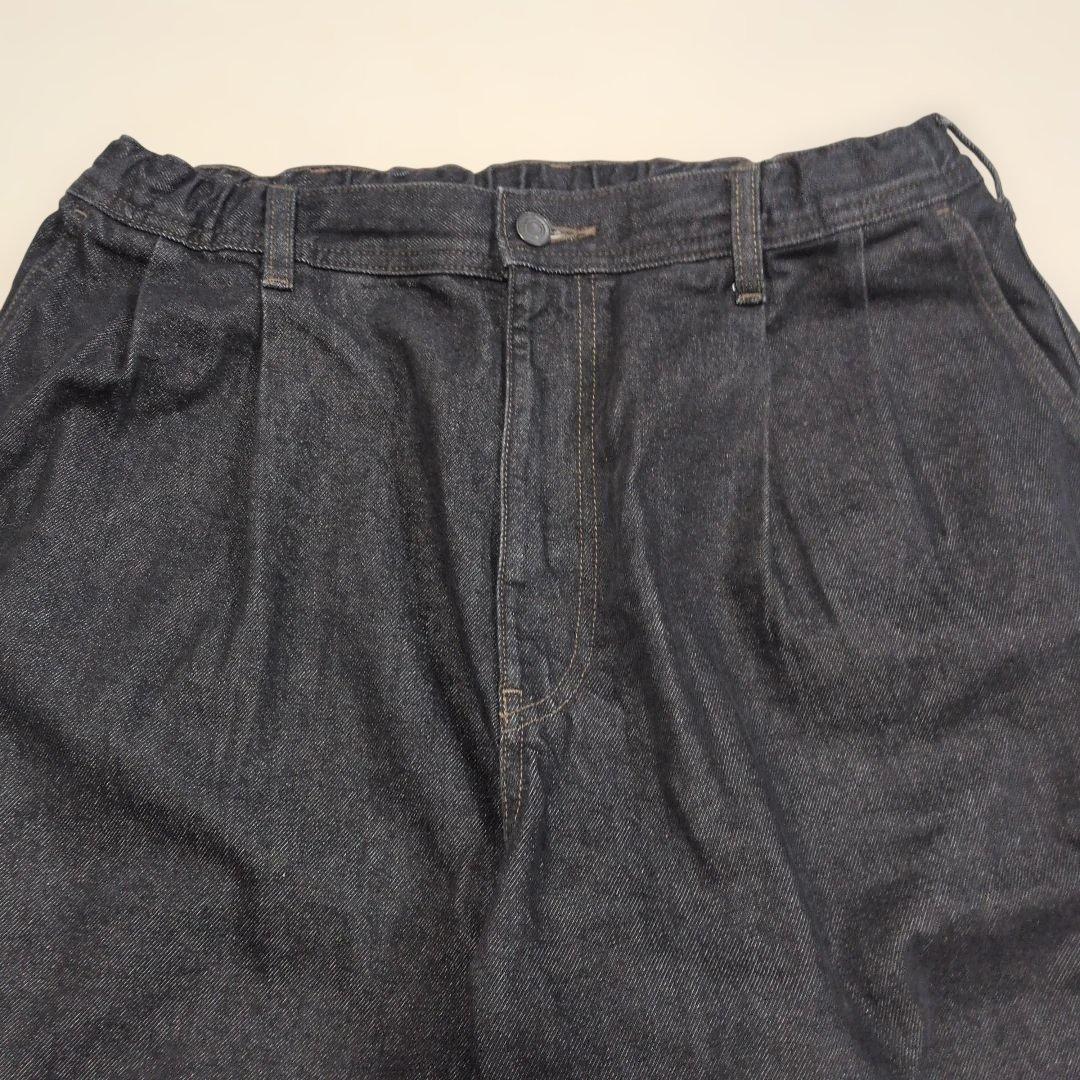 【美品】GU ジーユー デニムキャロットパンツ 2025 ダークグレー サイズL — image 2