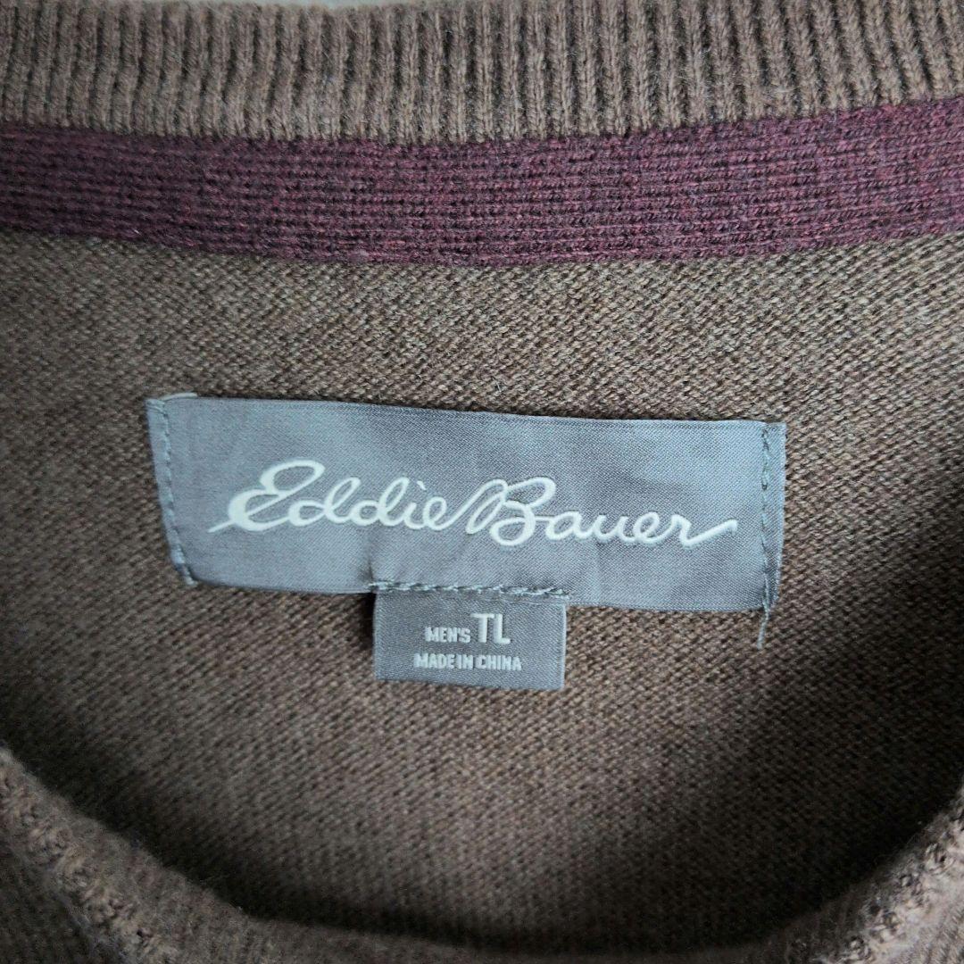 EddieBauer エディーバウアー ニット セーター ロゴ メンズ ブラウン — image 3