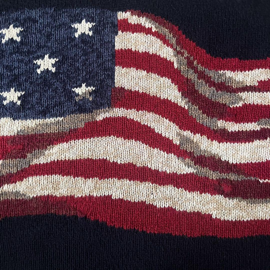 古着 90s “COTTON TRADERS” Flag Sweater — image 4