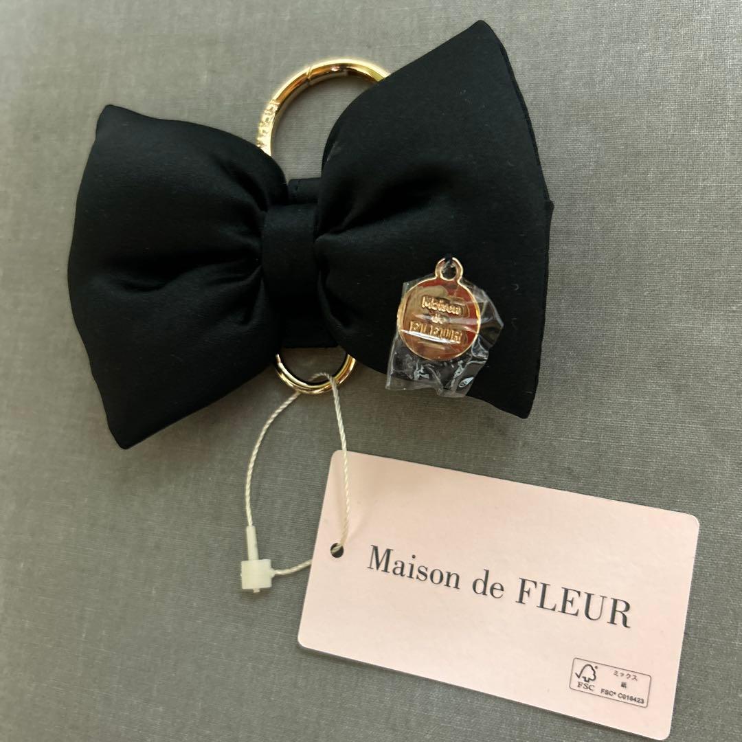 【✧新品未使用値札付】Maison de FLEUR ୨୧リボンキーリングBK — image 5