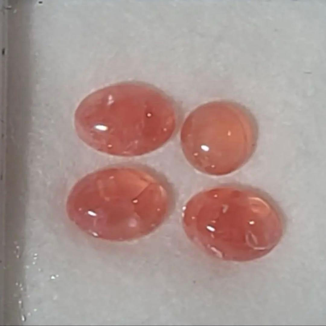 119インカローズ　ロードクロサイト　カボッション4p 3.4ct — image 2