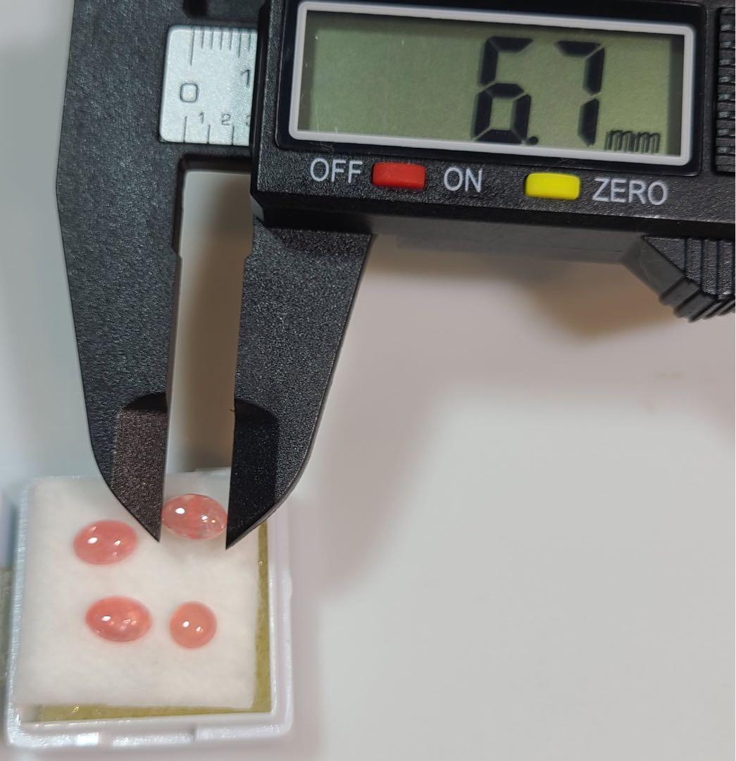 119インカローズ　ロードクロサイト　カボッション4p 3.4ct — image 3