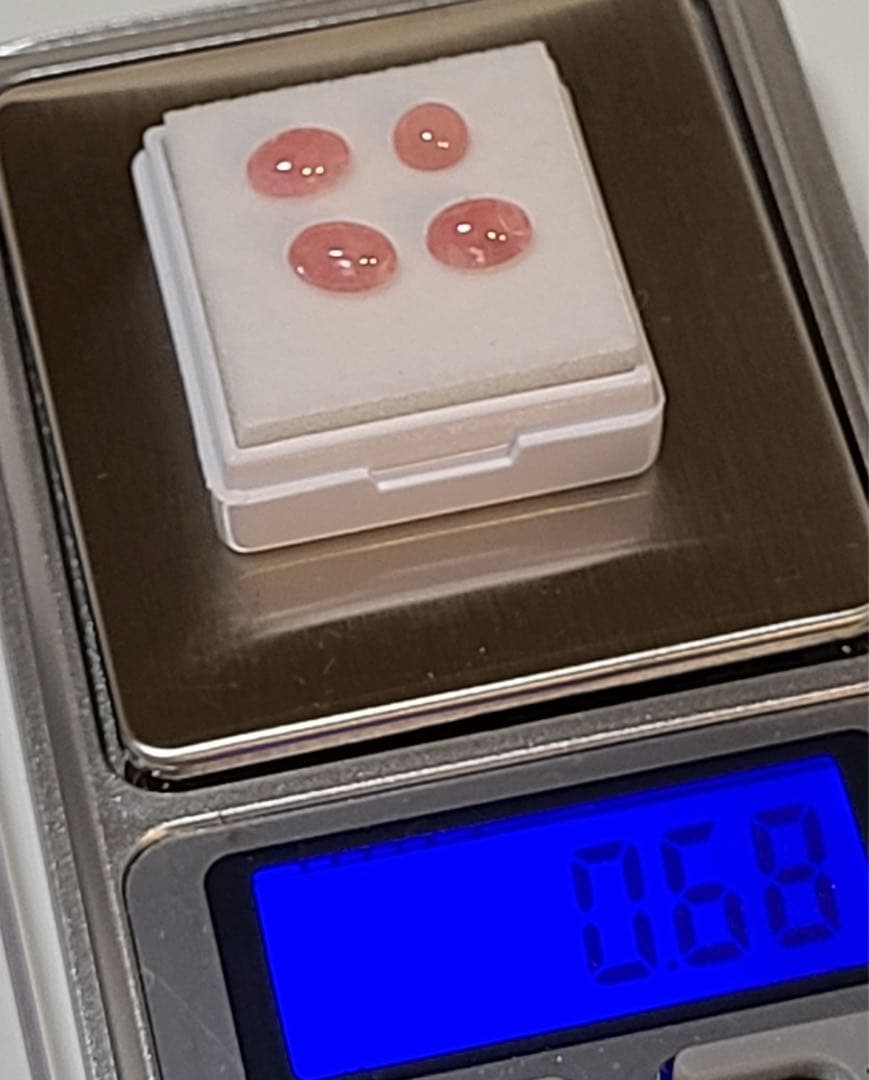 119インカローズ　ロードクロサイト　カボッション4p 3.4ct — image 5