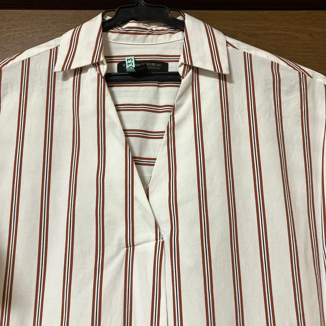 最終値下げ！BANANA REPUBLIC ストライプ シャツワンピース S — image 2