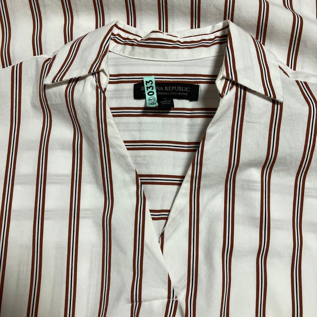 最終値下げ！BANANA REPUBLIC ストライプ シャツワンピース S — image 5
