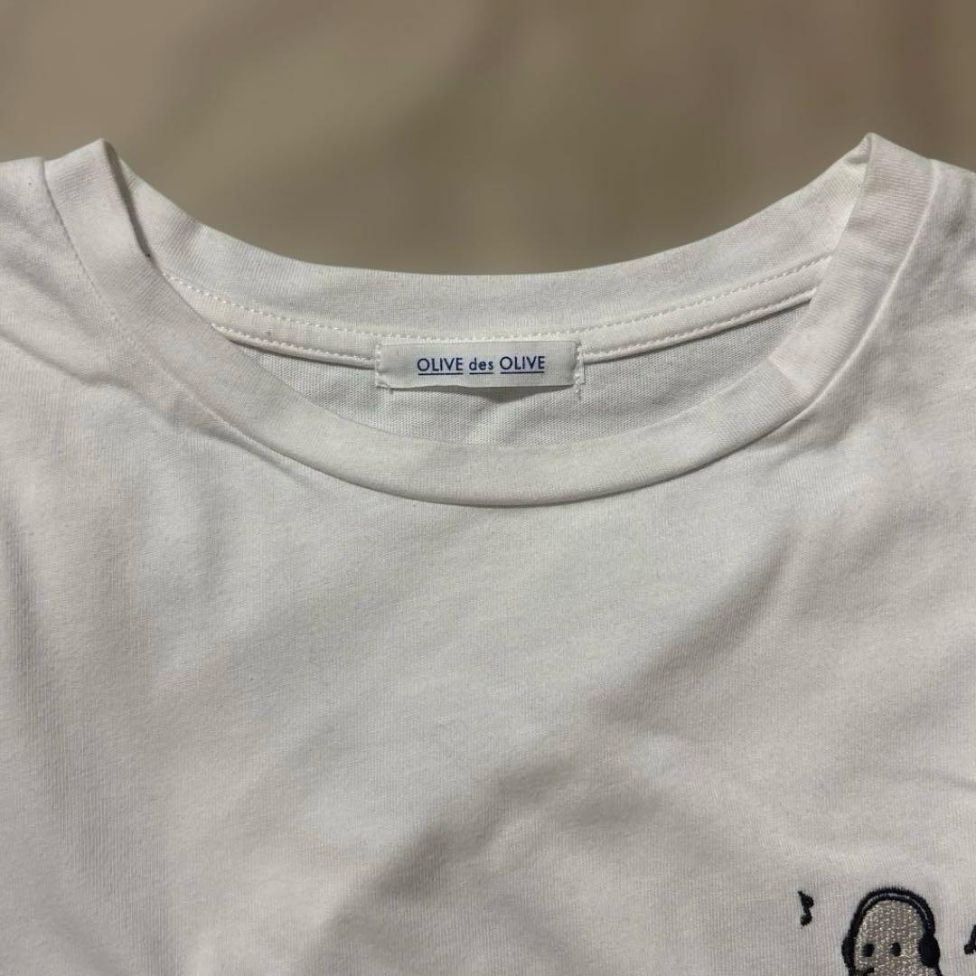 OLIVE des OLIVE オリーブデオリーブ 白 半袖 Tシャツ フリー — image 3
