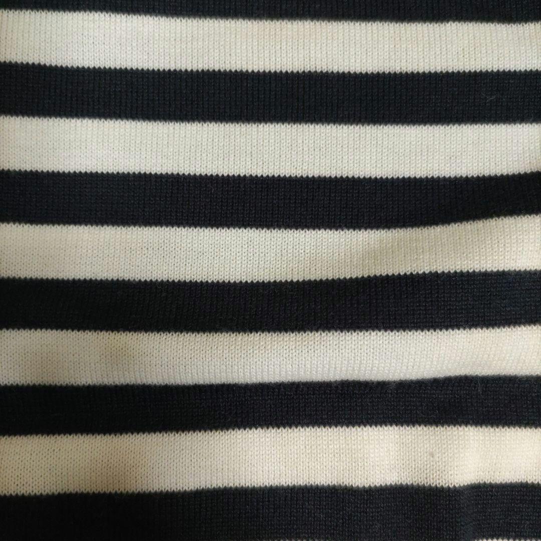 新品　R.P.B ボーダー 半袖ニット ゴールドボタン — image 4