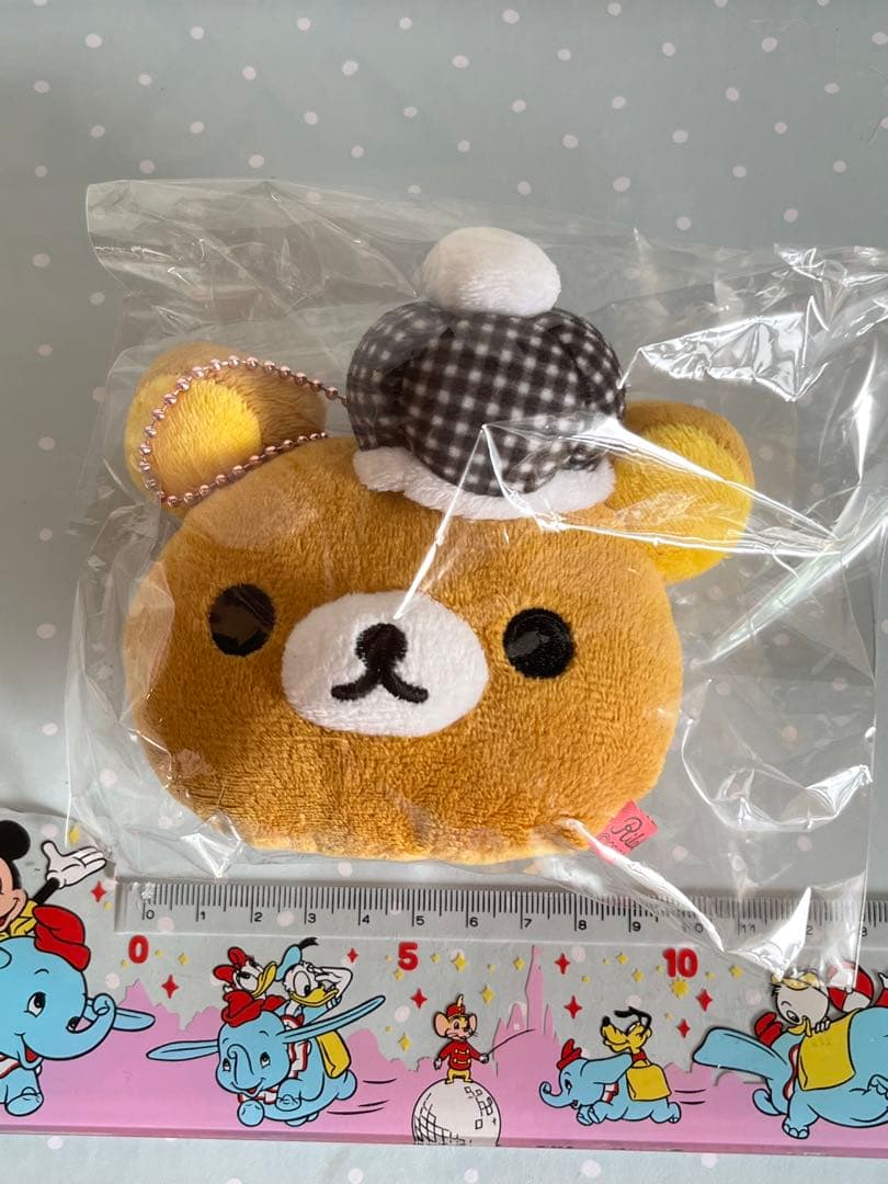 サンエックス リラックマ パリのいちご フェイスキーホルダー 平成レトロ 新品 — image 3