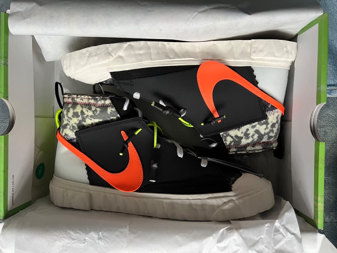 READYMADE × NIKE BLAZER MID BLACK US9.5 — image 4