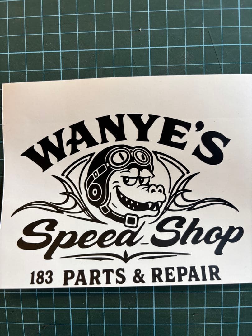 WANYE'S Speed Shop カッティングステッカー 13cm — image 2