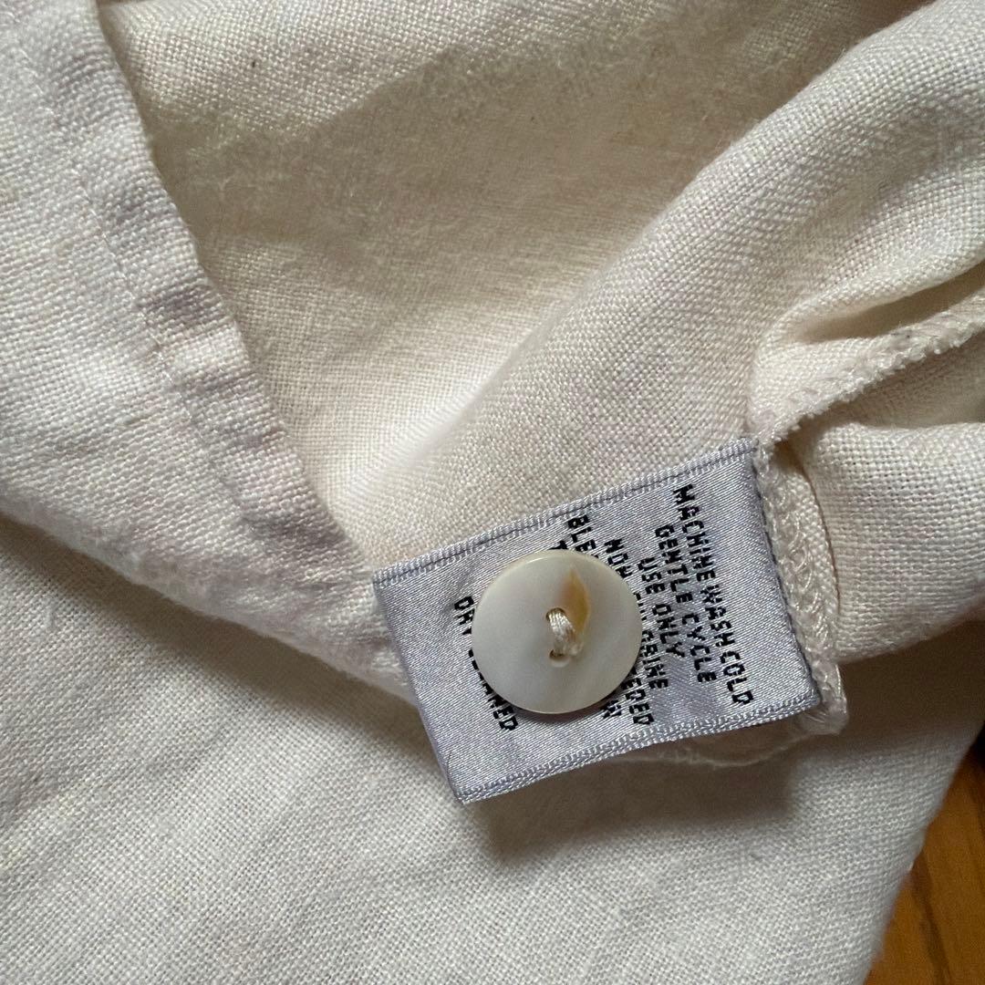 古着 units リネン100% キナリ シャツ XL — image 5
