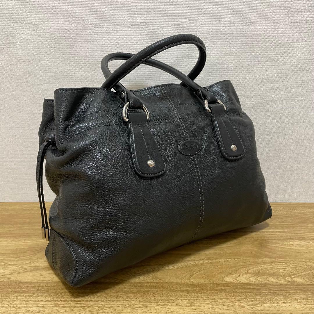 《美品》TOD’S （トッズ）レザー ハンドバッグ ブラック 黒 — image 2