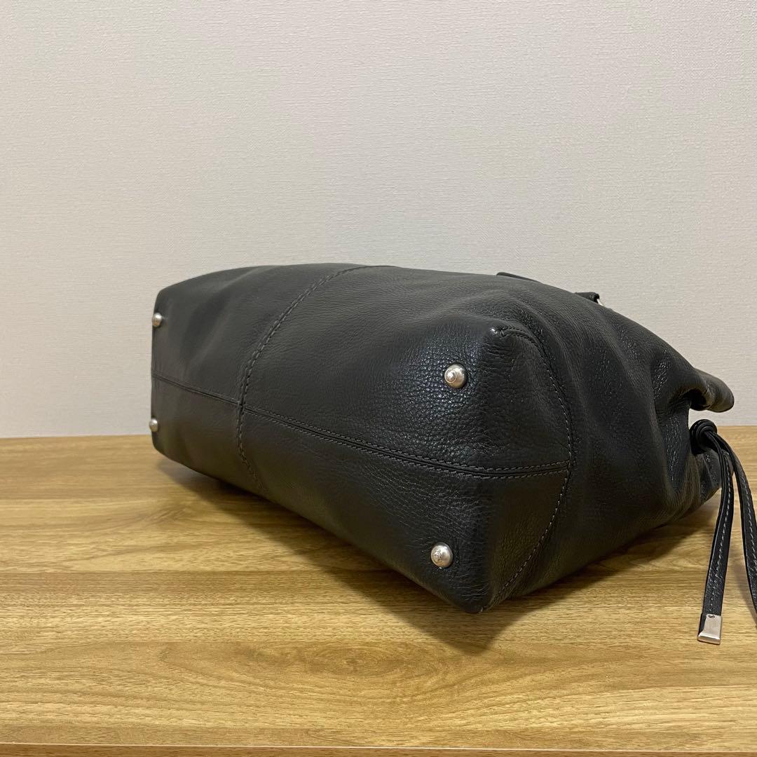 《美品》TOD’S （トッズ）レザー ハンドバッグ ブラック 黒 — image 4