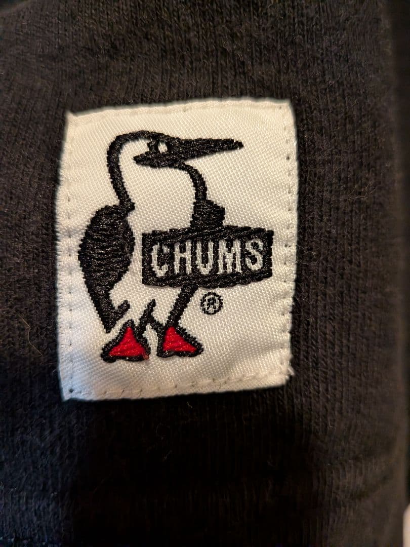 CHUMS チャムス ポケットTシャツ キャンプ柄 ブラック Mサイズ使用感あり — image 5