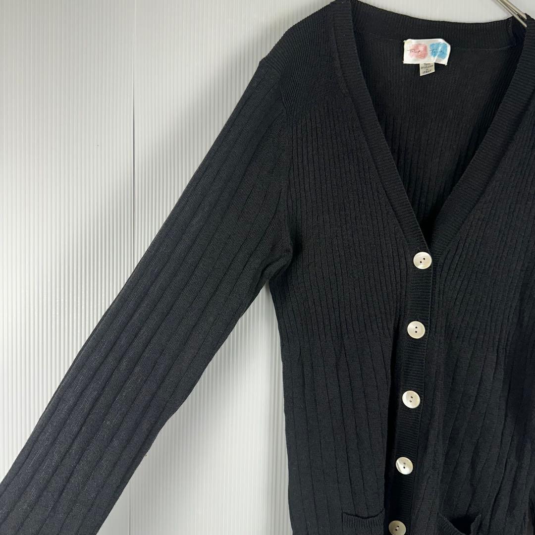 トリコッティトリコッタ Tricoti Tricota 黒 カーディガン リブ編 — image 5