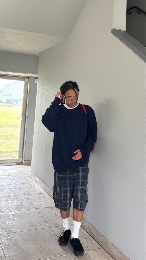 00s〜 baggy check cargo shorts — image 2