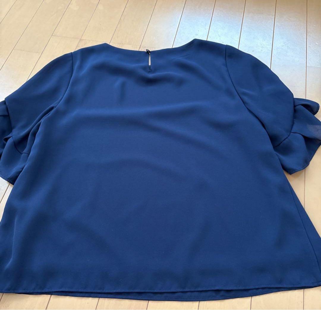 Te chichi フリル袖　紺色ブラウス — image 4
