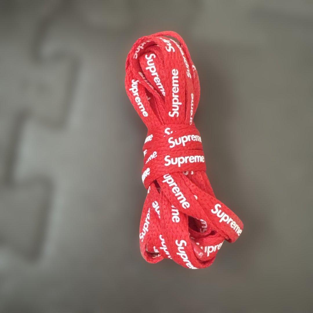 【新品未使用】ナイキエアフォース1 supreme シューレース 赤靴紐 — image 2
