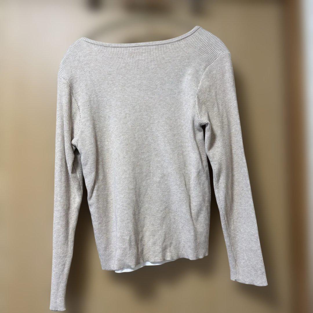 shein ベージュ　Tシャツ　カットソー　M — image 5