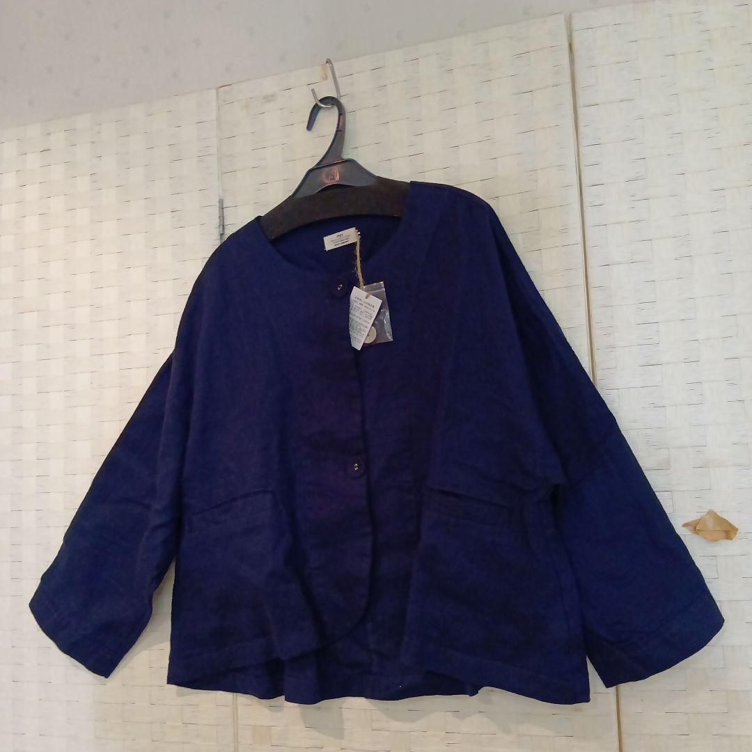 新品 dgy ノーカラーリネンワイドジャケット — image 2