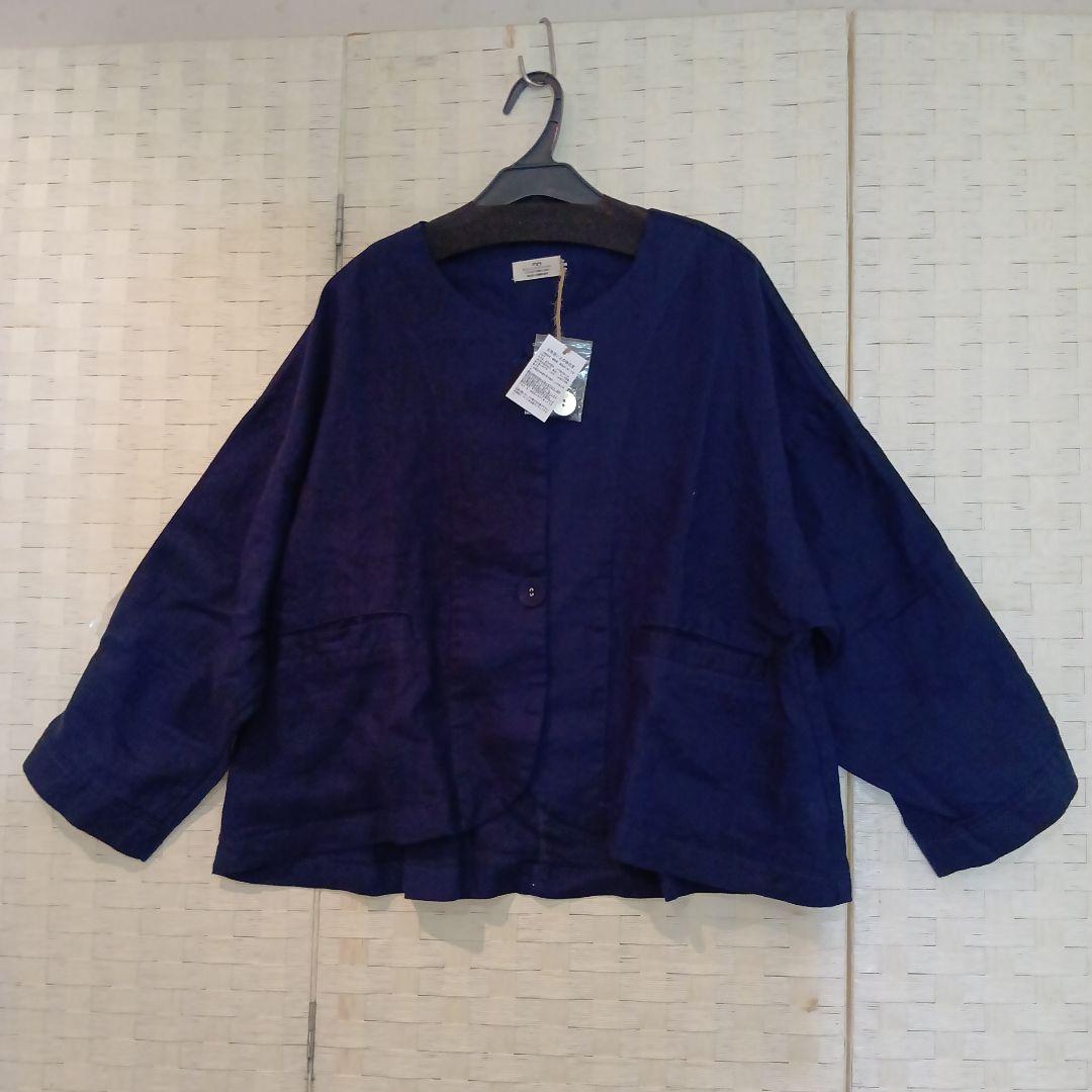 新品 dgy ノーカラーリネンワイドジャケット — image 3