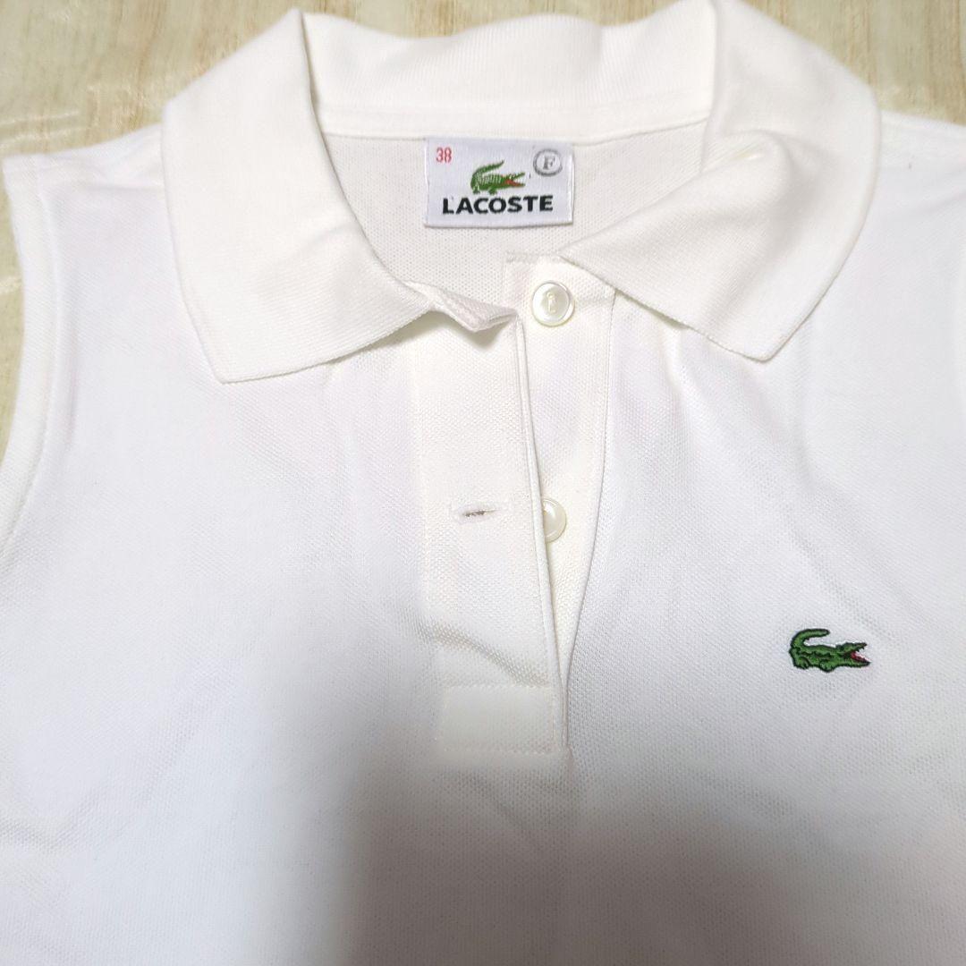 LACOSTE ノースリーブ ポロシャツ ホワイト サイズ38 — image 4