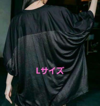 MODE NORM CORE　リネン天竺ドルマンプルオーバー　Lサイズ　ブラック — image 3